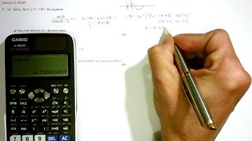 Edexcel C2 2014R Q7 Trig Equation