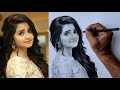 Anupama parameswaran pencil portrait drawing tutorial video in Tamil