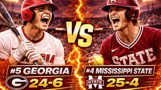 #5 Georgia vs #4 Mississippi state baseball