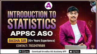 Introduction to Statistics | APPSC ASO 2026 | basha sir | ASO FULL COURSE