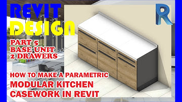 RD064. How to make Parametric Modular Kitchen Casework in Revit. Part 5 Base Unit 2 Drawers.