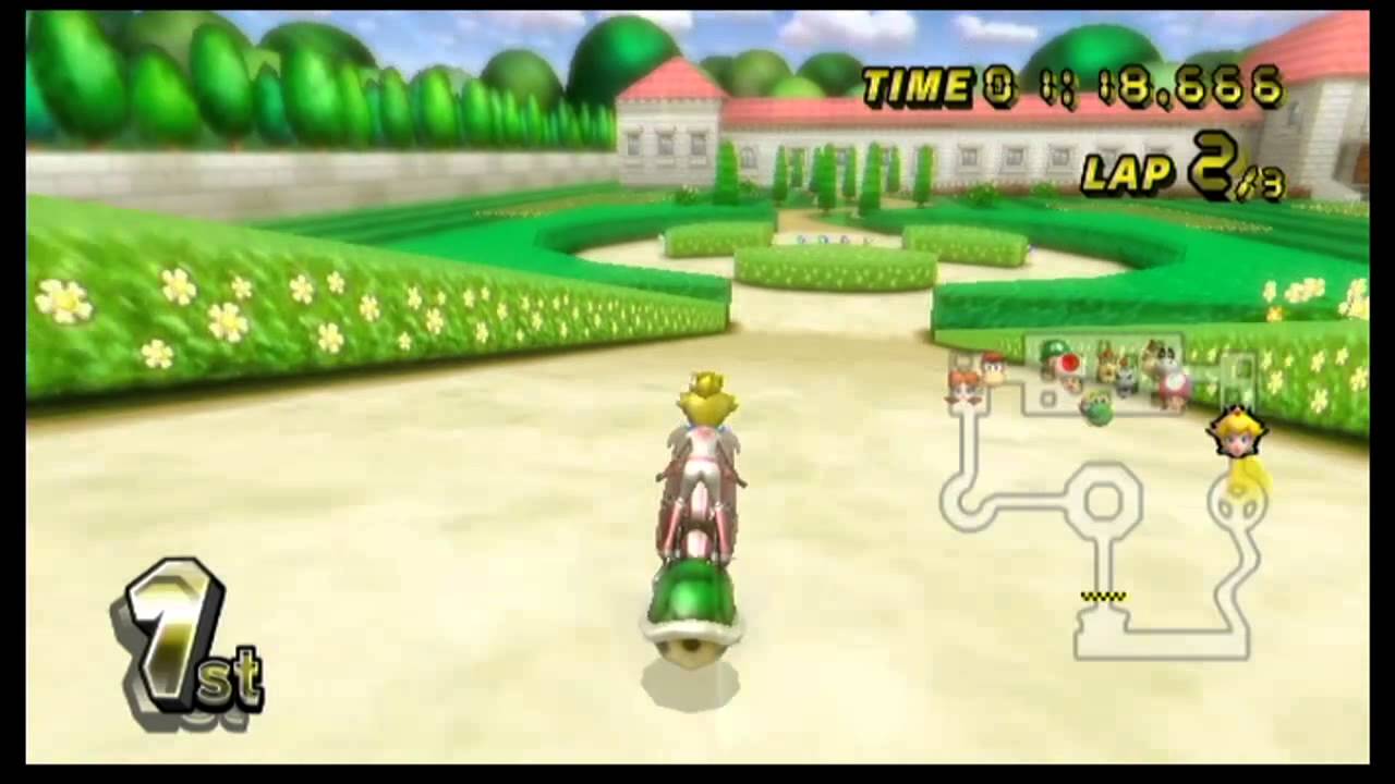 Mario Kart Wii DS Peach Gardens [HD] YouTube