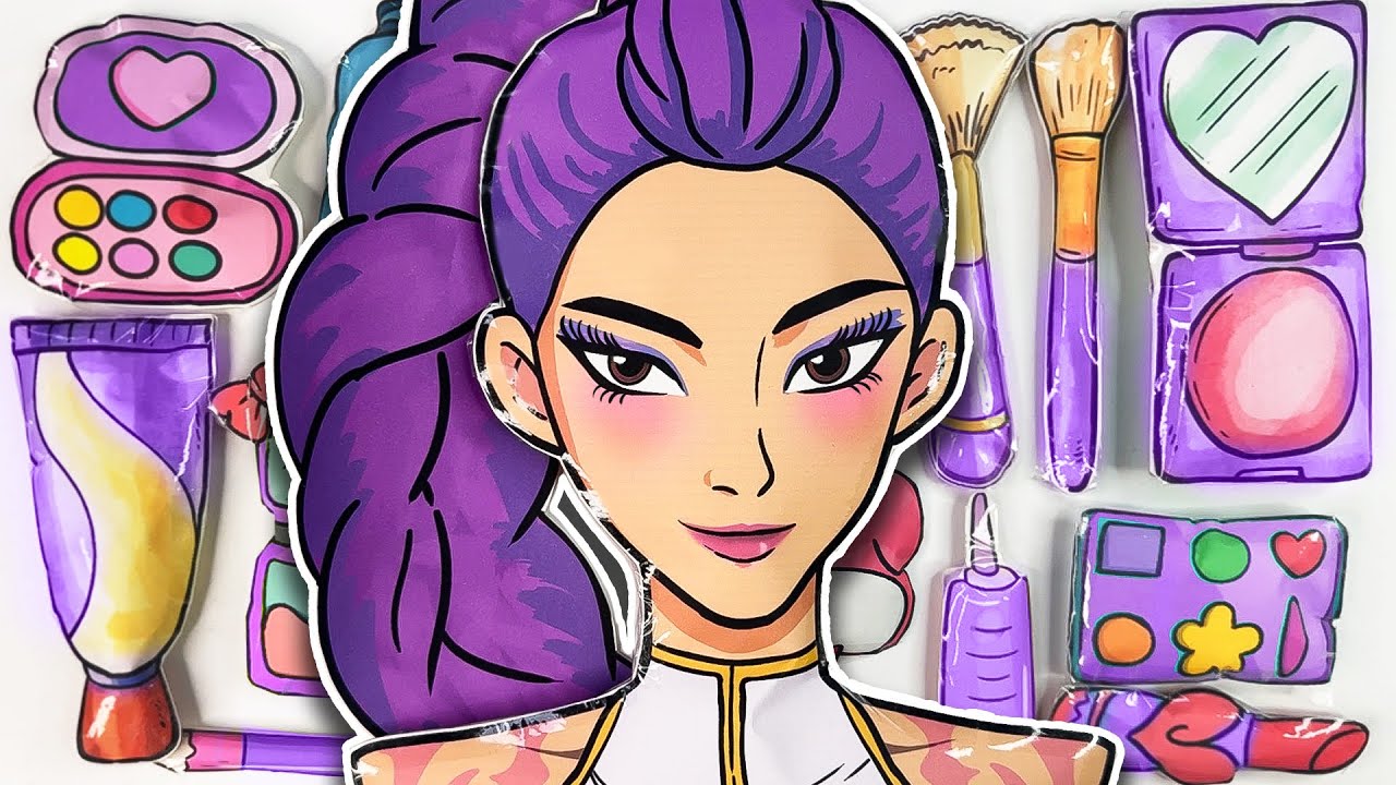 KPOP DEMON HUNTERS | HUNTRIX's RUMI Skincare + Makeup 💖 | 루미 스킨케어 메이크업 | ASMR Paper Squishy 🌸