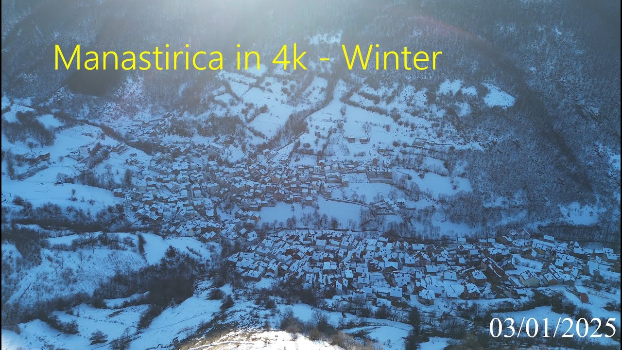 Manastirica in 4k - Drone footage in Winter