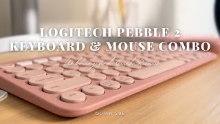 Logitech Pebble 2 keyboard \& mouse combo PINK - Unboxing and Quick Review