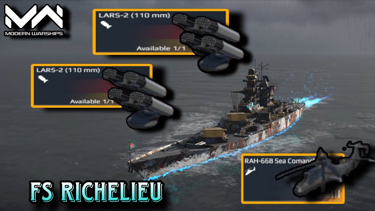 4X LARS-2 (110mm) GL Turn FS Richelieu Into Monster ☠️ | Better then TRG 230?  | Modern Warships 