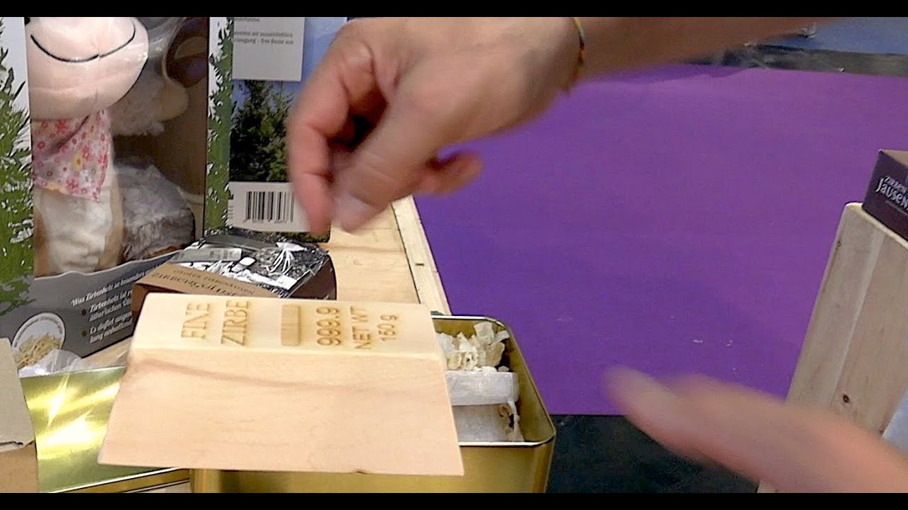 Goldbarren nicht nur bei ProAurum! Geheimtipp auf der Trendset 2024 Messe-München. Zirben-Produkte