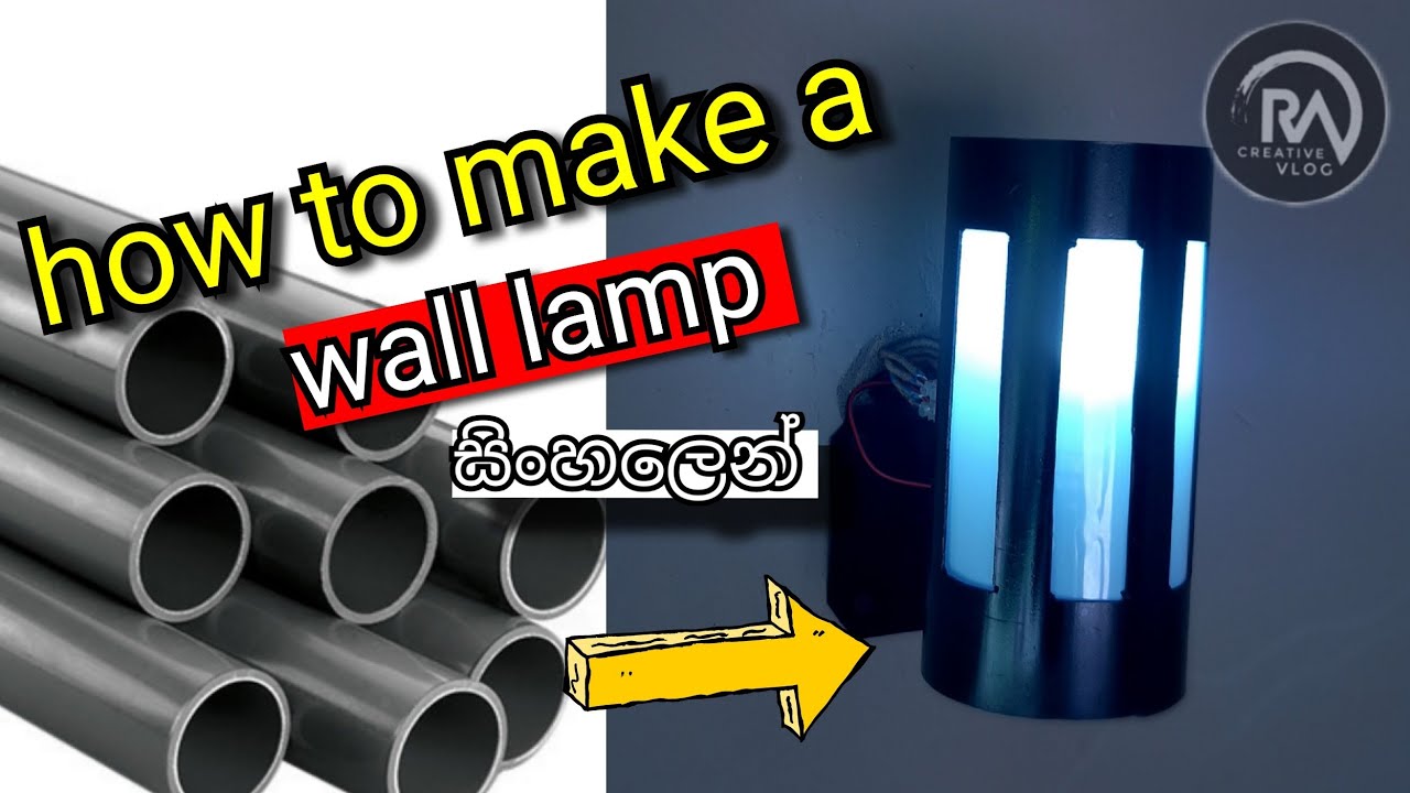 how to make wall lamp at homeDecorative wall lamp with only a tube