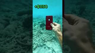I found 3 working iphone underwater #deepsea #underwater