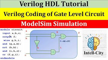 Verilog Coding of Gate Level Design | Gate Level Design in ModelSim | Verilog Tutorial