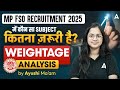 MP FSO Recruitment 2025 | Subject-Wise Weightage Analysis | Most Important Topics for Selection