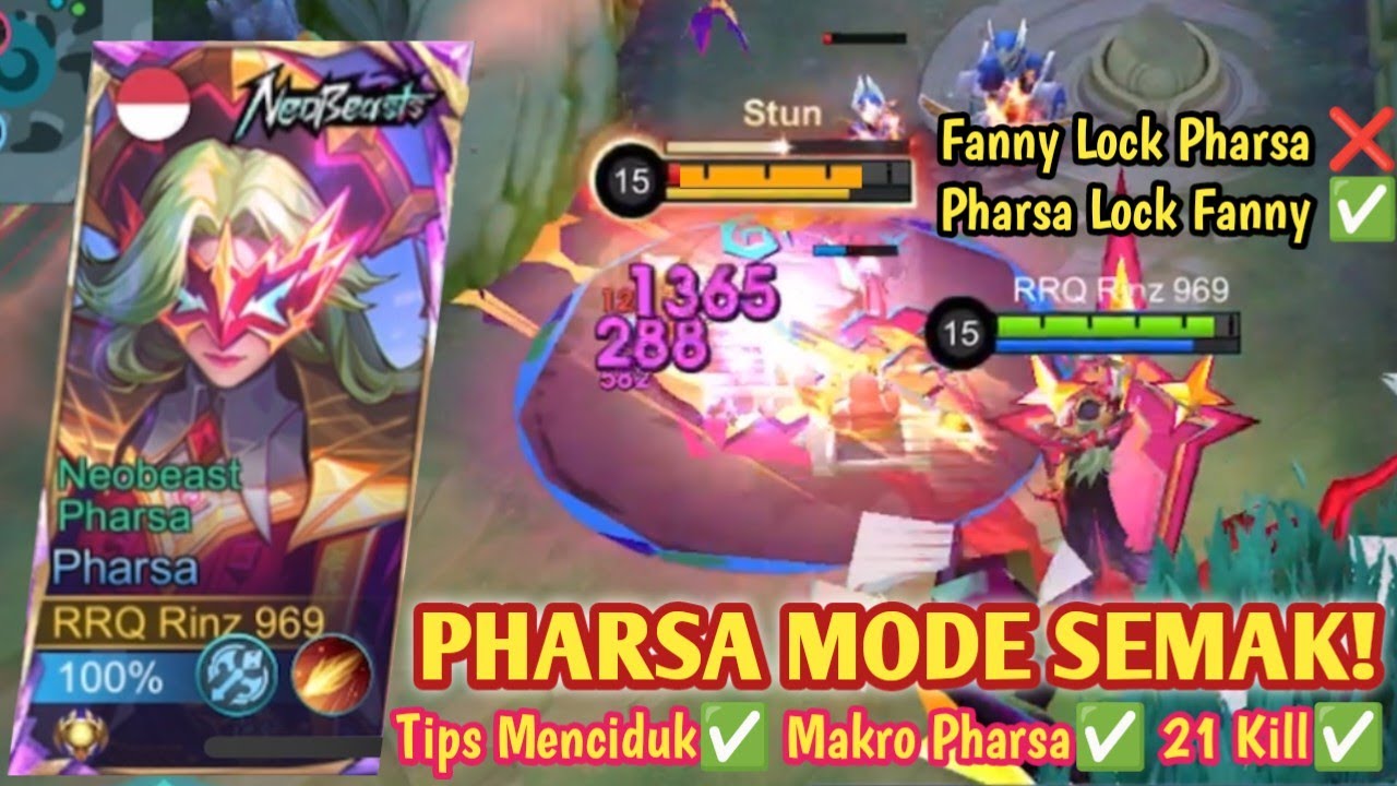 PHARSA 21 KILL MODE SEMAK-SEMAK!🤫 MAGE RASA CORE GENDONG 1 TIM OLENG! BUILD PHARSA TERSAKIT - MLBB