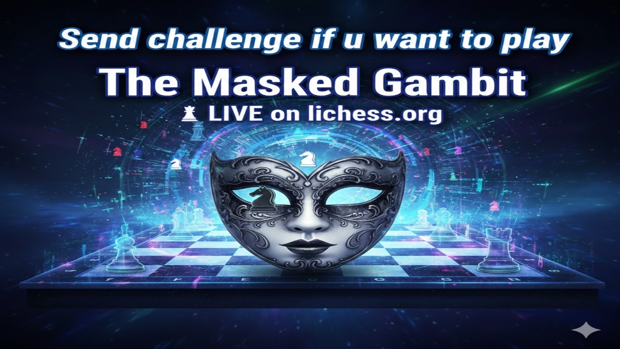 send challenge if u want to play | The Masked Gambit ♟️ LIVE on lichess.org
