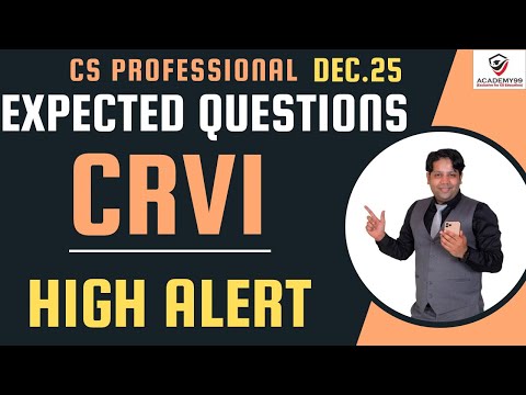 CRVI MOST EXPECTED QUESTIONS ❤️ DEC.-25 ❤️ DONT SKIP THESE QUESTIONS 🥳 THE MOST AWAITED 🥳