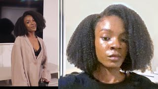 How To CHEAT! Most Undetectable! Most NATURAL! U-Part 4C Natural Hair Long Bob Side Part UPART Wig