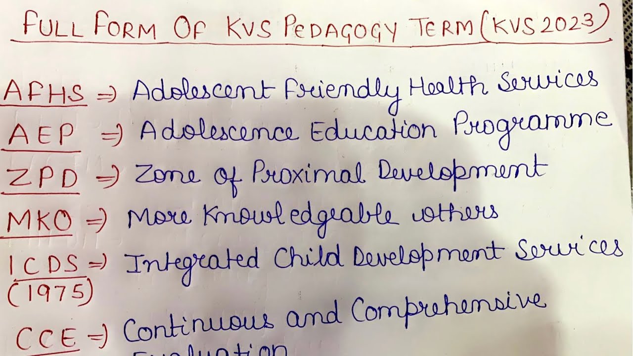 FULL FORM OF KVS PEDAGOGY TERM EXAM Full full-form-of-kvs-pedagogy-term-exam-full
