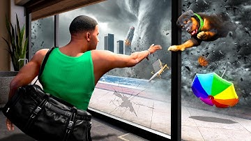 GTA 5 - GIANT Tornado Destroys Franklin