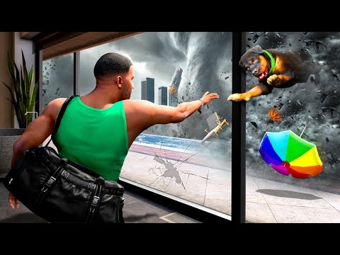 GTA 5 GIANT Tornado Destroys Franklin S House 