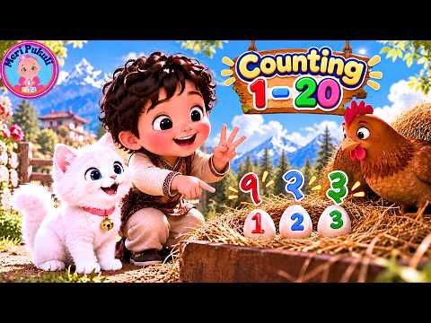 Count Numbers 1 to 20 in Nepali & English | Numbers Song | Meri Pukuli Kids Songs