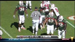 Miami Hurricanes vs. Maryland (2010) - 4th Qtr - Hurricane FlashForward