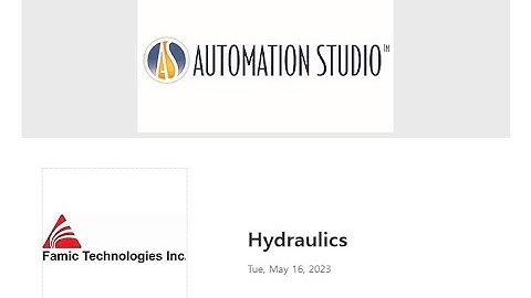 Automation Studio™ - Hydraulics simulator