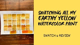 Comparing my Earthy Yellow Watercolor Paints | Yellow Ochre, Raw Sienna, Quinacridone Gold and more!