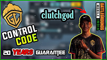 (BGMI) Clutchgod CONTROL Code And New Sensitivity code 2021ll BGMI best 4 finger claw