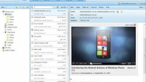 MailEnable Video: Webmail - Embedded Youtube Player