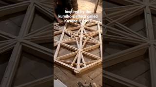 A hexagonal window for the hexagonal cabin #cabinbuilding #woodworking