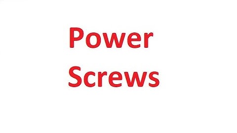 Power screw Numerical on Square threads (Examples)