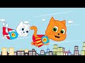 Família de Gatos - Missão de Super-Herói Desenho Infantil em Português