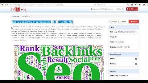 HOW TO BACKLINK ON india-classified.in BY SAVESFUN.COM