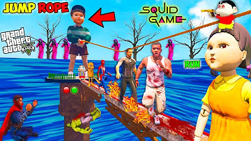 Franklin & Shinchan Play Jump Rope Squid Game with Brainrot Friends in GTA 5!