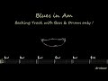 Blues in am  85 bpm  bass  drums  backing track