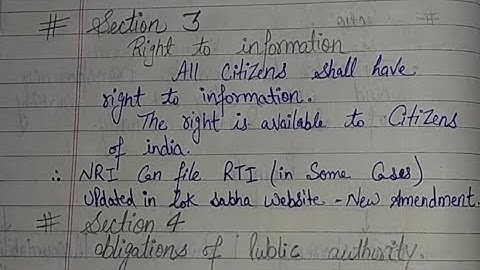 5.2 | Right to information Act  | section 3 to section 8 | Obligations of public authority | PIO