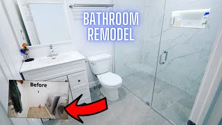 DIY Transformation  Laundry Room into Bathroom Renovation