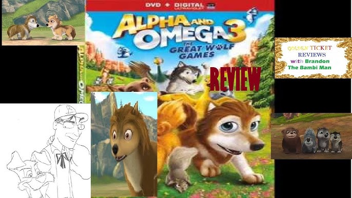 Alpha and Omega 3 The Great Wolf Games dvd label - DVD Covers