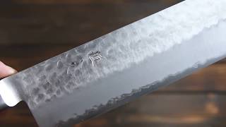【恒久】 菜切包丁 (165mm）青紙スーパー鋼　槌目 合板洋柄~knife-Gallery Original Nakiri AogamiSuper Tuchime~