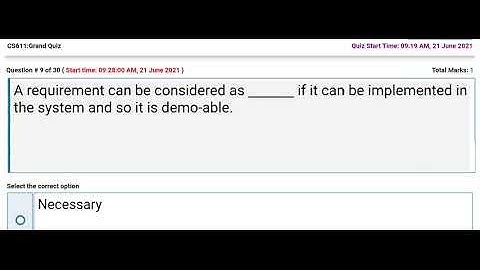 Grand Quiz of CS611 2021