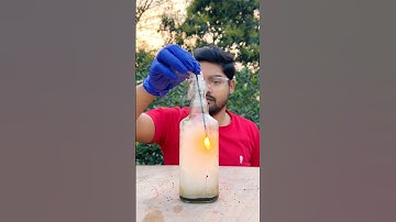 Hydrogen peroxide and potassium permanganate reaction #shorts