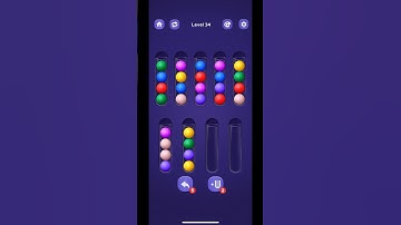 Sort Ball: Color Puz Fun Level 34 #sortball #colorsorting #shortsfeed