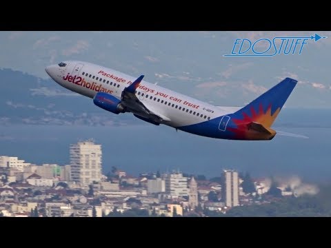 Beautiful Jet2 Holidays Boeing 737 Hill View Takeoff - Split Airport SPU/LDSP