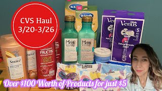CVS HAUL 3/20-3/26 OVER $100 WORTH OF PRODUCTS FOR JUST $5 | EASY DEALS YOU CAN GRAB THIS WEEK