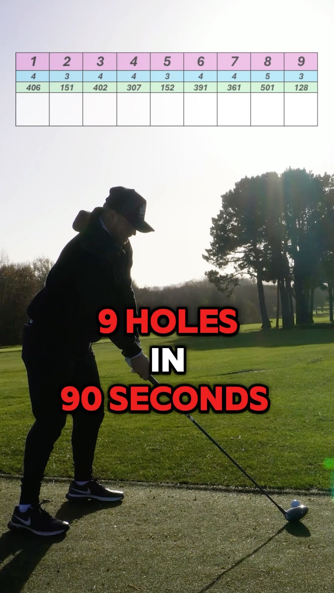 9 HOLES in 90 SECONDS (SUPER LOW) #golf