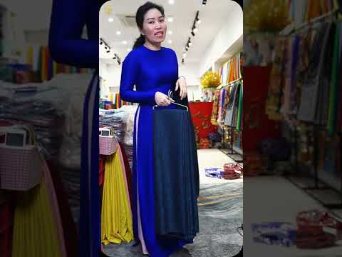 Video Áo Dài Màu xanh dương đẹp của Vải Áo Dài Cẩm Tú - youtube