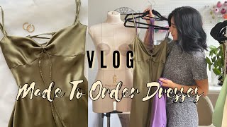 Sewing Made To Order Silk Dresses Vlog/ Shein Stole My Design!!