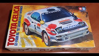 Обзор сборной модели Tamiya Toyota Celica GT - FOUR RC ('92 SAFARI RALLY WINNER)