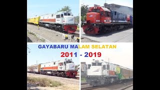 Perjalanan Waktu KA Gaya Baru Malam Selatan 2011-2019