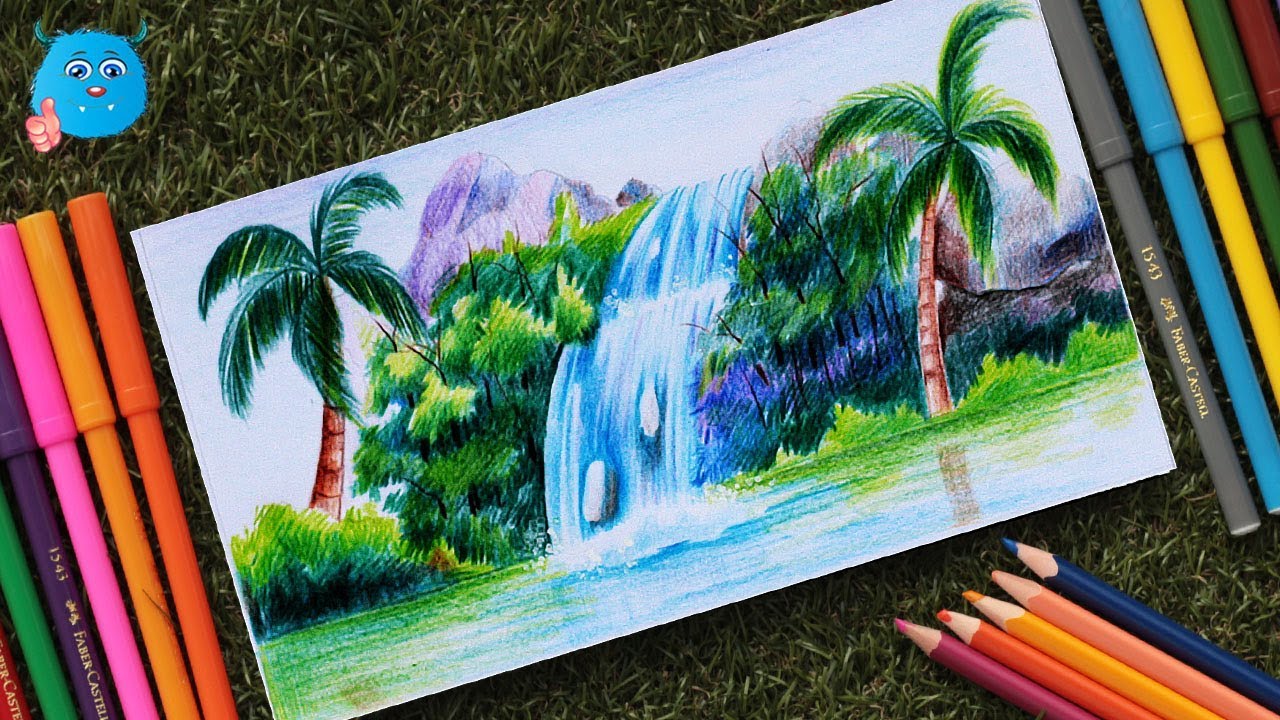 Featured image of post Beautiful Waterfall Waterfall Drawing