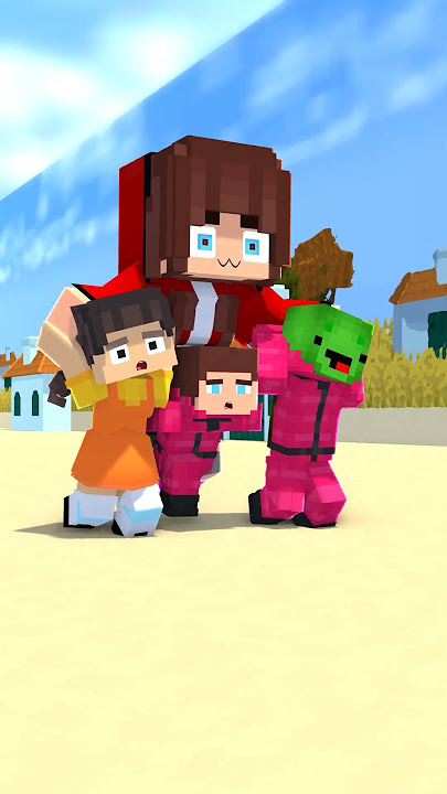 JJ and Mikey Bigger And Bigger SQUID GAME Doll - Maizen Minecraft Animation